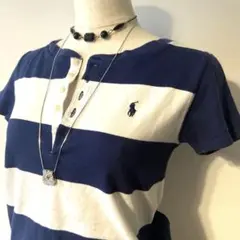 Ralph Lauren ストライプ ポロシャツ 半袖