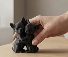 チワワ フィギュア 置物 ミニチュア インテリア ブラック