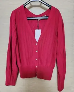MOUSSY ピンク長袖カーディガン