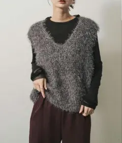 試着のみ！センスオブプレイス　ニット　モール　ベスト