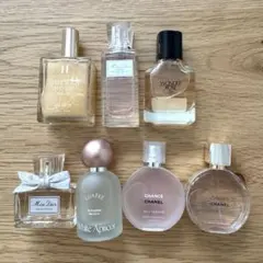 女性用香水・ヘアミストセット（ミスディオール、チャンスシャネルなど）