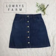 【美品】LOWRYS FARM ローリーズファーム デニムスカート 台形 M 紺
