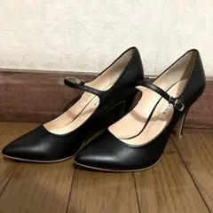 ブラック ストラップ付き ハイヒール　DIANA ダイアナ　パンプス