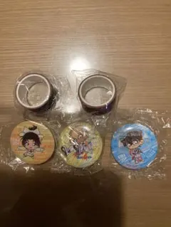 くら寿司 名探偵コナン 安室透、遠山和葉、江戸川コナン缶バッジ　びっくらポン