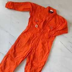 オーバーオール 110cm オレンジ