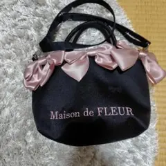 yuyuyu様専用Maison de FLEUR リボン付きハンドバッグ 黒