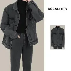 SCENERITY グレー デニムジャケット