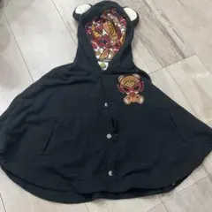 HYSTERIC MINI テディフード付きポンチョ FREEサイズ