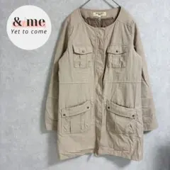 ナチュラルビューティーベーシック　ミリタリージャケット　ライナー　ノーカラー