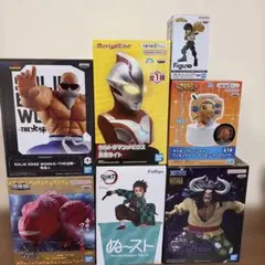 プライズフィギュア6体セット　まとめ売り　ワンピース、ウルトラマン、鬼滅の刃など