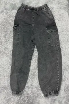 GU teen カーゴパンツ ダークグレー