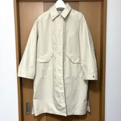 UNIQLO U フーデットコート ブロックテック アイボリー S