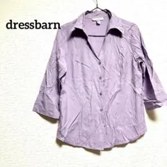 【美品】dressbarn 七分袖 シャツ ブラウス ラベンダー Mサイズ