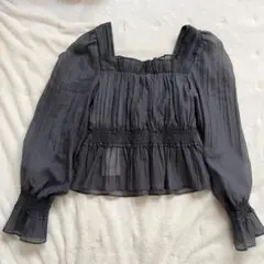 snidel オーガンプリーツブラウス