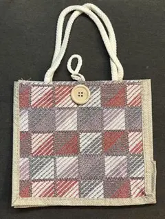 【新品未使用】チェック柄キャンバストートバッグ