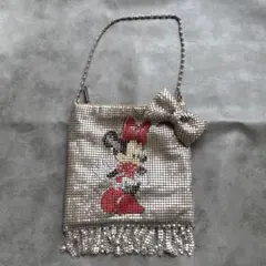 【新品未使用】ディズニー　ミニー ビーズ装飾 バッグ