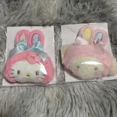 サンリオ　シークレットヘアクリップ　スプリングラビット　ハローキティ　こぎみゅん