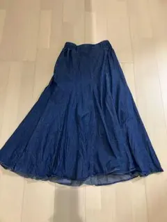 スタディオクリップ デニム フレア ロングスカート
