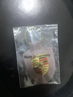 新品未使用 ポルシェ 純正 レザーキーホルダー ドイツ製 ブラウン 