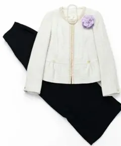 any SiS レリアンM 9号 ツイードノーカラー セレモニー 入学式 美品