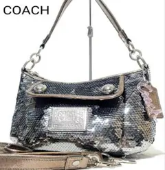 COACH　2WAY Accessory Pouch Poppy スパンコール