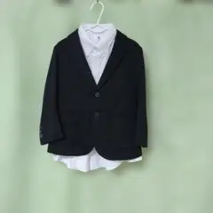 UNIQLO ブラックブレザー・シャツ2点セット　 110サイズ