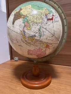 奥村越山堂 アシカの地球儀　昭和レトロ ヴィンテージ オブジェ 古道具 奥村越山堂 アシカの地球儀 昭和レトロ ヴィンテージ オブジェ 古道具
