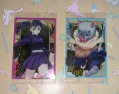 鬼滅の刃　ウエハース　栗花落カナヲ　嘴平伊之助　クリアメタルカード　バラ売り⭕️