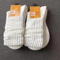 ユニクロ　UNIQLO ルーズソックス 白　2足セット　ヒートテック