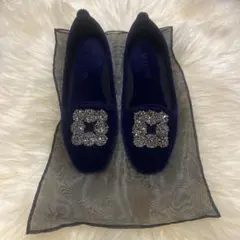 MALUS/マリュス VELVET BIJOU SHOES レディース