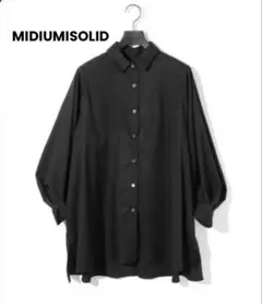 MIDIUMISOLID スリット スリーブ チュニック シャツのサムネイル