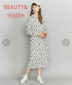 BEAUTY&YOUTH ビューティーアンドユース　　フラワーワンピース　M