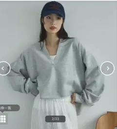 DOUX ARCHIVES キーネックスウェットプルオーバー