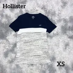 ホリスター クルーネック Tシャツ ネイビー/ホワイト