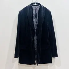極美品☆クロエ Chloe ベロア テーラードジャケット 濃紺 XL 