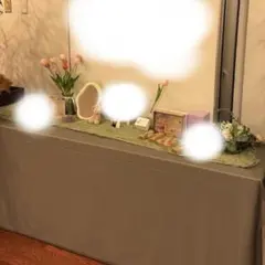 テーブルクロス2枚　布　緑