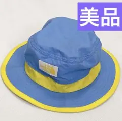 【美品】ザノースフェイス キッズハット ブルー イエロー KIDS ベビー