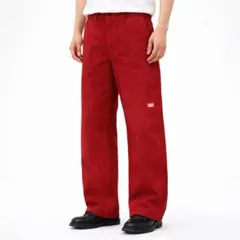 00s/Dickies ダブルニー ワークパンツ W30 L32レッド Y2K