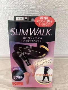 SLIM WALK 着圧リフレレギンス S-M ブラック