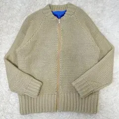 極美品 XL相当 アーバンリサーチ ワッフルニットジャケット セーター ベージュ