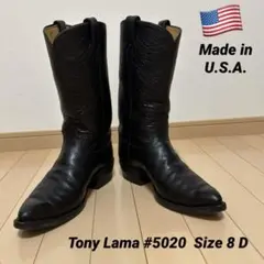 Tony Lama☆#4994☆ウエスタンブーツ 刺繍入り☆黒☆8 1/2E - メルカリ