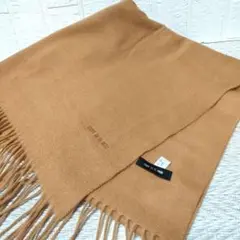 ☆値下げ　【美品】コムサ・デ・モード　マフラー　キャメルカラー　カシミア100%