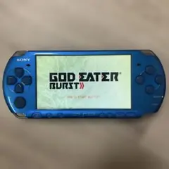 PSP-3000 本体 動作確認済 バッテリーなし 中古　青　ブルー