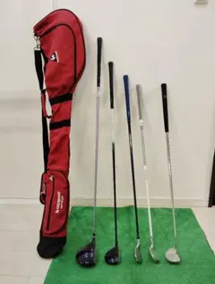 ◆中古レディース/5本/ミズノ他　レディースゴルフ初心者セット/ルコックケース付