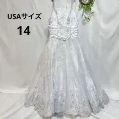 ウェディングドレス ホワイト ビーズ刺繍 Aライン 花嫁衣装 リメイク