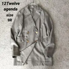 12Twelve agenda ロングダブルテーラードジャケット　グレー　Mのサムネイル