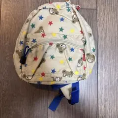 ミキハウス　クマと星のプリント小型リュック