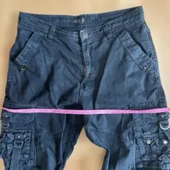 ブラックカーゴパンツ 多ポケット