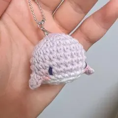 くじらあみぐるみキーホルダー(紫、白)