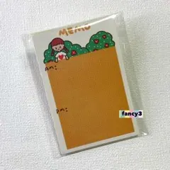 女の子✕1dayスケジュール【たて型メモ・メモ帳】